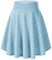 Damen Elegante Elastische Taille Ausgestellte A-Linie Midi Rock Basic Uniform Plissee Skater Röcke(XL, Hellblau)