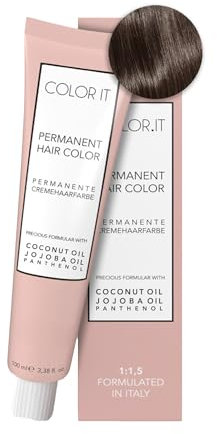 COLOR.IT by BM - Permanente Haarfarbe in Salonqualität, 100ml (6.77 Dunkelblond Braun Intensiv, 1er Pack)