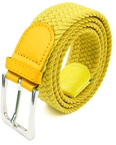 Glamexx24 Cinturón para Hombre Mujeres Unisex Trenzado Elástico Cinturón para Jeans, Ajustable y Cómodo, Ropa Casual y Formal, Disponible en Múltiples Colores