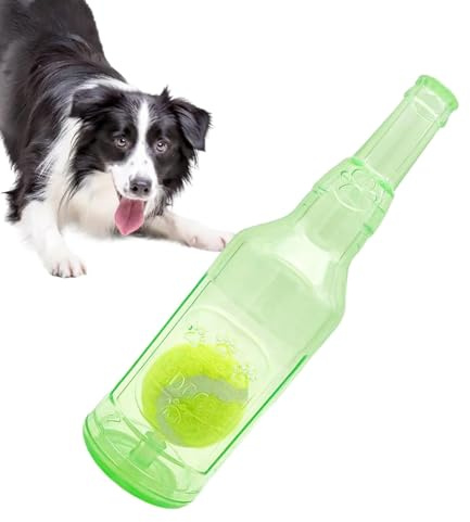 Hundespielzeug mit quietschender Flasche – kreatives, interaktives Kauspielzeug für Welpen, Hundespielzeug, Wasserflaschen-Zerkleinerer, interaktives, quietschendes Spielzeug, Welpen-Flaschen-Zerklein