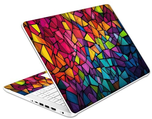 Laptop Skin Decal HP 14 - Mozaic, Laptop Cover Sticker, No Cutting Required, No Bubble, Waterproof, Scratch Resistant - Including Wide Screen and Wrist Pad