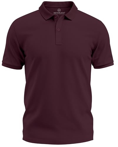 Neverless® Herren Polo-Shirt Basicshirt mit Polokragen und Knopfleiste Baumwolle Piqué Modern Fit
