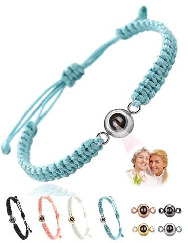 WINSD Personalisiertes Armband Muttertagsgeschenk Armband mit Bild Personalisierte Geschenke Partner Armbänder Fotogeschenke Personalisiert Mama Geschenk geburtstag