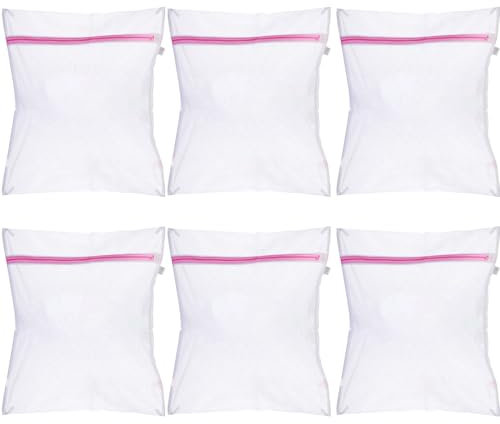 6 sacchetti per bucato in rete, sacchetti delicati per lavatrice, sacchetti riutilizzabili con cerniera per lavare reggiseni, calze, biancheria intima, biancheria intima