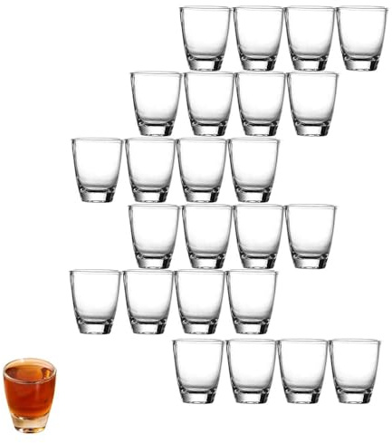 Zbozzba Bicchieri Amaro In Vetro Trasparente, Bicchierini Liquore E Bicchieri Liquore Per Degustazioni E Feste, Bicchieri Da Amaro (24 pezzi, 35ml)