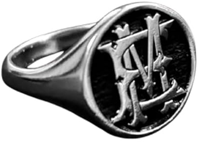 WORLD WIDE GEMS Doppel-Monogramm-Ring, zwei Anfangssiegelringe, 2 Buchstaben, Herren, personalisierbarer Schmuck, individuelles Münzgeschenk, einzigartiger Freund, Ringgröße 5–12,5, versilbert, WW_PDR