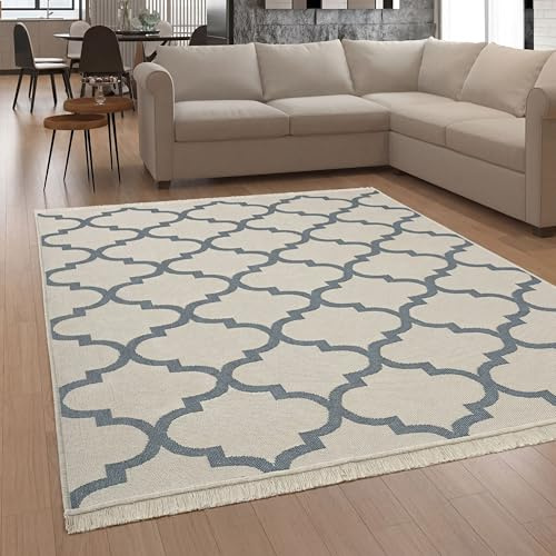 Paco Home Teppich Wohnzimmer Schlafzimmer Boho Design Waschbar Bis 30 Grad Skandinavisch Mit Fransen Wendbar Moderne Deko, Farbe:Grau 3, Größe:160x220 cm