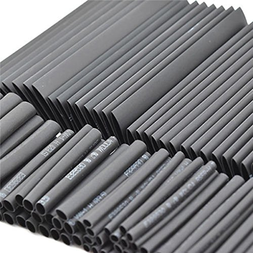 Aiming 127 Stück schwarz Schrumpfschlauch Sortiment Wrap Electrical Insula Kabel Schläuche Schlauch Sleeving Wrap Tubes
