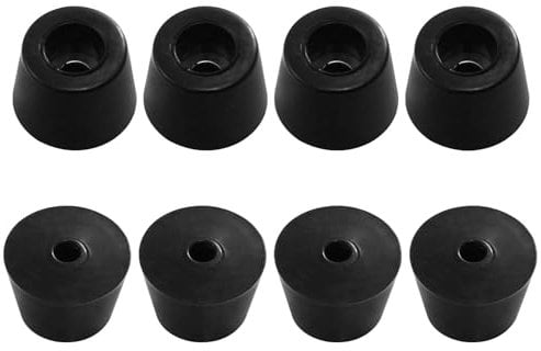 sourcing map 8pcs Rubber Feet Bumper Furniture Table Amplifier Speaker Chair Leg Pads, D35x27x25mm
