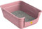 Cat Centre Katzenklo Offen Mit Hohem Rand Katzentoilette Ohne Deckel Rosa L 50 x 38,5 cm
