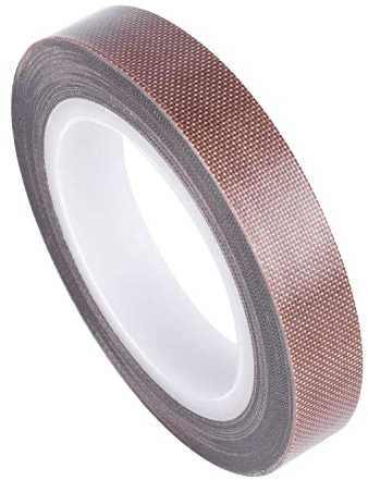 Teflon-Gewebe-Band, 1/2 Zoll 30 Fuß PTFE-Band für Vakuum-Dichtungsmaschine, Hand Impuls-Dichtungs-Isolierung PTFE beschichtetes Fiberglas-Klebeband