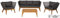 acamp Alhambra Lounge Set 4-teilig Aluminium mit FSC Akazienholz Wood