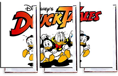 Unified Distribution DuckTales - Dreiteiler (120x80 cm) Kunstdruck auf Leinwand • erstklassige Druckqualität • Dekoration • Wandbild