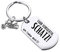 PREMIUM Schlüsselanhänger Motorrad mit Gravur als Glücksbringer und Schutzengel personalisiert I Fahr vorsichtig Papa Mama Bruder Schatz - Keychain Anhänger für Motorradfahrer (Schatz)