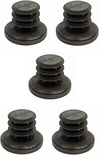 cyclingcolors 5X Embout de Tube Rond rentrant Pied Chaise Meuble Table Plastique Noir Patin (d = 7-8mm)