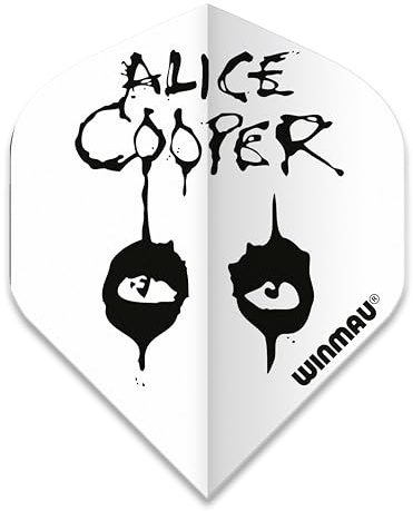 WINMAU Rock Legends Dart Flights - 1 Set Per Pack (Total 3 Dart Flights) Available in Varying Designs (Alice Cooper, Eyes)
