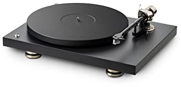 Pro-Ject Debut PRO, Neu entwickelter audiophiler Plattenspieler mit Carbon-Aluminium-Hybrid-Tonarm, elektronischer Geschwindigkeitsumschaltung und Pick it PRO, Satin Schwarz