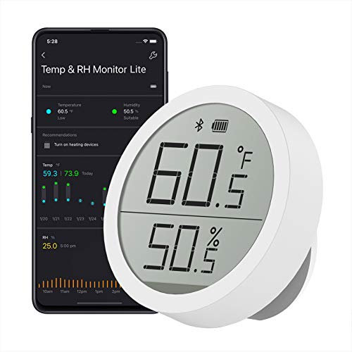 Qingping Temperature and Humidity Monitor Lite Compatible with Mi Home App, Smart Digital Bluetooth Indoor Thermometer Hygrometer …
