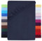 NatureMark Premium Boxspringbett Spannbettlaken 180 x 200 bis 200 x 220 cm - hoher Steg bis 40cm Matratzenhöhe - Wasserbetten Spannbetttuch - Baumwolle mit Elasthan, Navy blau