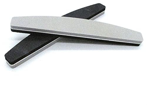 GENGGENG YEJIANGHUA 10 unids/Lote Archivos de uñas Esponja Moon Design Nail Buffer Archivo Lavable 150/240 Nail Buffer Polish Beauty Herramienta Negro Gris Landing Arche Natural