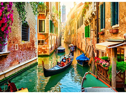 Jigsaw Puzzles for Adults 1000 Piece Jigsaw Puzzles for Adult,JigsawPuzzle 1000 Pieces for Adults Challenging Puzzle Games(Beautiful scenery of Venice canals)