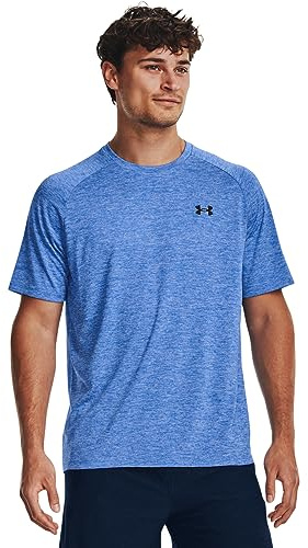 Under Armour Camiseta de Manga Corta Tech 2.0 para Hombre, (464) Agua/Negro, 5X-Large