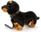 Uni-Toys - Dackel, stehend (mit Leine) - 28 cm (Länge) - Plüsch-Hund, Haustier - Plüschtier, Kuscheltier
