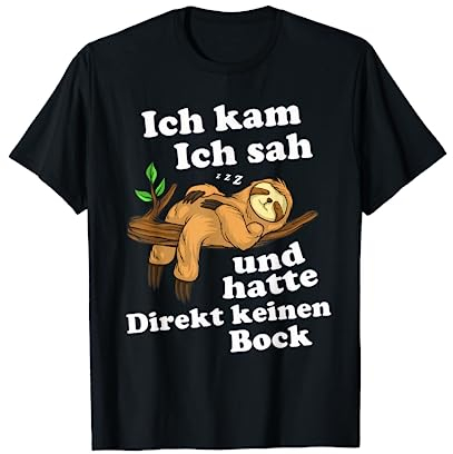 Faultier Geschenk Sloth Büro Arbeitskollege Langschläfer T-Shirt