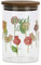 THUN, Barattolo per Zucchero in Vetro Decorato con Motivi Floreali e Tappo in Legno d'Acacia, Linea Happy Country, Ø 10 cm, 15 cm h, 900 ml