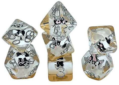 Dice4friends DIC37409 Würfelset: Little Dog (7) Würfel