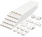 LZEOY 10m Kabelkanal-Set für TV-Wandmontage - Selbstklebende Kabelschiene (Weiß) - 25 Stück Kabelversteck 40x2,4x1,4cm - Oberputzinstallation für Haushalt & Büro