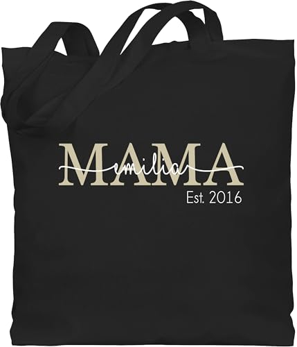 Baumwolltasche - Mutti Mama Mom Geschenk zum Muttertag - Unisize - Schwarz - bag geschenke für seine mutter mutterzagsgeschenke est beutel personalisierte tasche stofftasche beste
