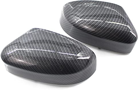 MASO Coque de rétroviseur en fibre de carbone pour rétroviseur de porte, coques de rétroviseur latéral, coque de rétroviseur latéral de voiture, compatible avec Ford Focus MK2 MK3 MK4