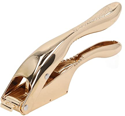 Spremiaglio in Acciaio Inossidabile Color Oro con Design dei Denti, Spremiaglio Multiuso Per Noci di Zenzero