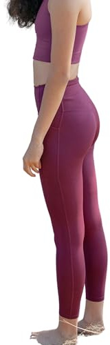 Girlfriend Collective Women's Sports Leggings, 7/8 Length, Pocket High-Rise Yoga Leggings