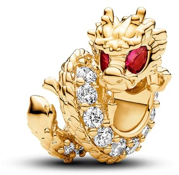 HAEPIAR S925 Sterling Silber Charm für Armband Charm Halskette Dangle Golden Dragon Spiral für Frauen Mädchen Geburtstagsgeschenke