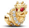HAEPIAR S925 Sterling Silber Charm für Armband Charm Halskette Dangle Golden Dragon Spiral für Frauen Mädchen Geburtstagsgeschenke