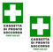 ZXUPOI 2 pcs Adesivi Cassetta Pronto Soccorso in PVC morbido laminato Anti graffio Anti UV impermeabile