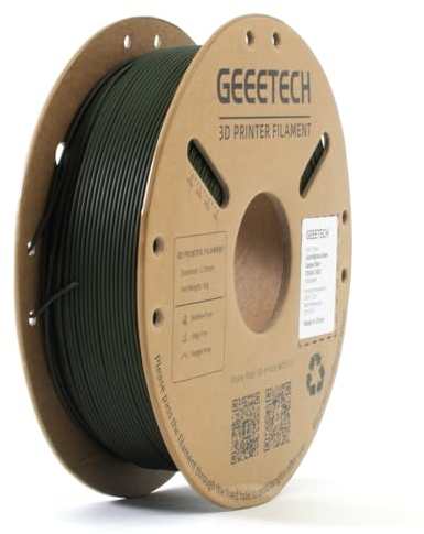GEEETECH Kohlefaser PLA Filament, CF PLA Filament 1,75 +/- 0,02 mm, 1 kg Spule für 3D-Druck,Matcha Grün,Carbon Fibre pla