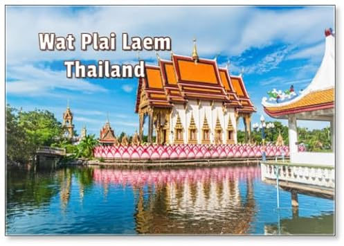 Kühlschrankmagnet The Budhist Temple Wat Plai Laem auf Koh Samui