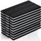 MIN CI 30Pack Neodymium Magnets with Epoxy Coating, 60x10x3mm Black Strong Magnets Bar Rare Earth Magnets, Powerful Magnets Self Adhesive Fridge Magnets Magnetic Strips Heavy Duty