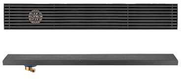 NJDQFA Caniveau De Douche Siphonné,Drain De Douche Rectangulaire avec Grille Couvercle,Acier INOX Bonde Douche Sortie Verticale,Side Drainage,8 * 60cm