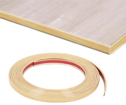 U-Form Selbstklebend,5M PVC Weichsockelleiste Holzmaserung Möbelkantenband Faltbarer Kantenschutz für Schrankkanten, Abschlussleiste, Arbeitsplatten (Holzmaserung, 16mm * 5m)