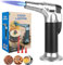 ‎CTDMJ Butane Torch, Refillable Culinary Blow Torch Double Fire Cooking Torch and Small Adjustable Flame Kitchen Torch for Creme Brulee, Baking BBQ(Butane Fuel Not Included)