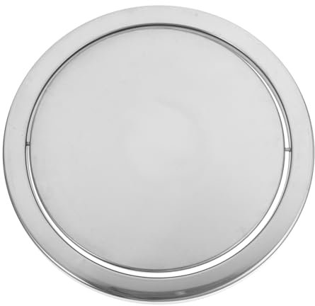 DIKACA Trash Grommet Countertop Trash Can Lid Flush Recessed Lid Silver for Kitchen Bathrooms