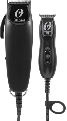Oster Professional Combo Hair Cutting Kit Including Craftsman Adjustable Mag Clipper & Ace Mini Trimmer T Blade Clipper Finisher
