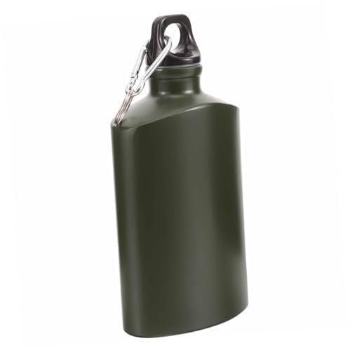 PAMINGONO Borraccia Piatta 500ml Resistente All'Usura Bottiglia D'Acqua Portatile Per Campeggio e Viaggi Random Con Gancio