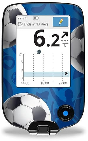 Aufkleber Sticker für das FreeStyle Libre 2 & 3 Lesegerät Fußball - Soccer