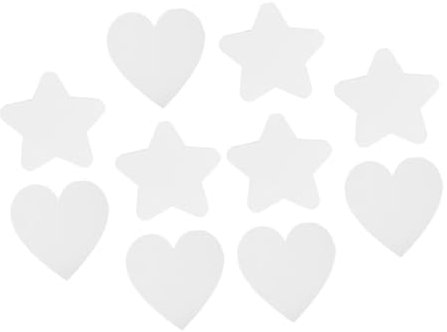 SEWOART Lot De 10 Petites Toiles À Peindre Arrondis Étoiles Cœurs Mini-tableaux Pour Enfants Fournitures De Peinture À L'huile En Coton