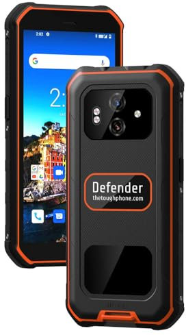 Defender 3 (V2) Compact Rugged Smartphone | 20MP Nightvison Camera | 5.5 Corning Gorilla Glass Screen | Dual Sim | Military Grade Toughness (Certified MIL-STD-810G) | Waterproof (IP68/IP69K)